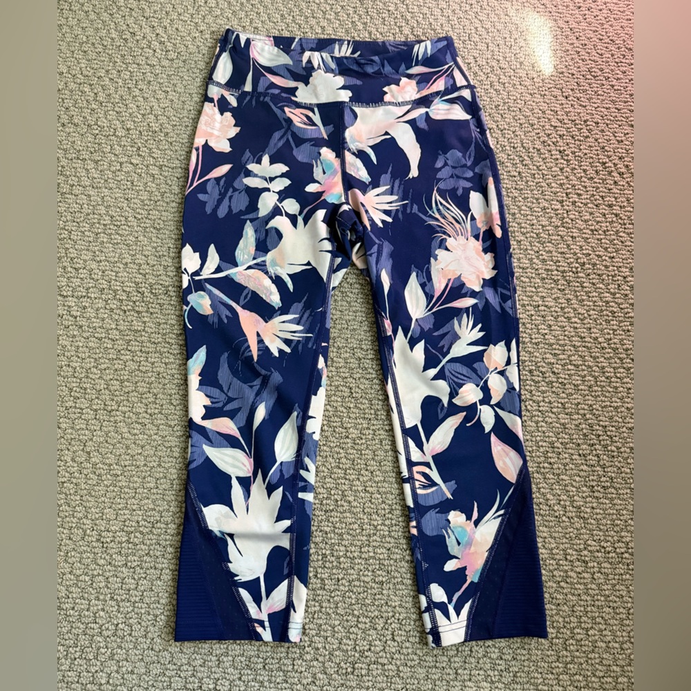 Tek Gear Blue and Pink Floral Leggings